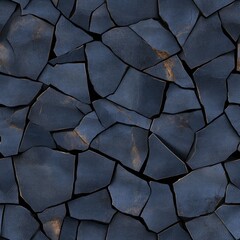 Poster - Rough and weathered dark gray rock surface features irregular shapes, perfect for a textured wall background in various designs SEAMLESS PATTERN
