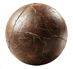 Poster - Rustic Brown Sphere with Cracked Surface Texture Ideal for Natural Theme Projects and Artistic Representations
