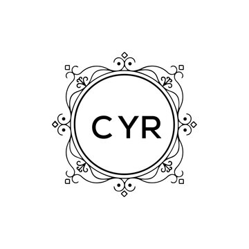 CYR creative minimalist letter logo.