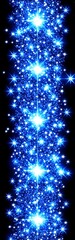 Poster - Vertical cascade of ethereal blue stars on a contrasting black backdrop
