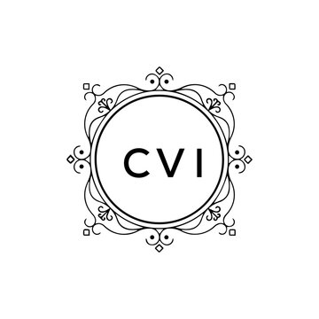 CVI  creative minimalist letter logo.