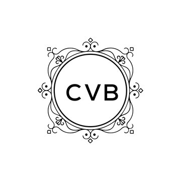 CVB  creative minimalist letter logo.