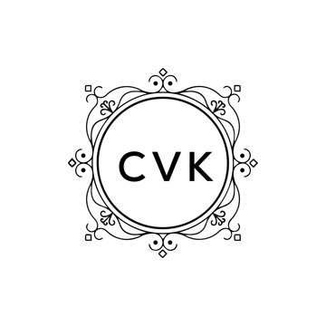 CVK  creative minimalist letter logo.