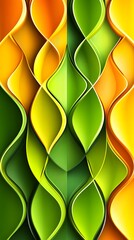 Poster - Captivating interplay: Harmonious curves, gradient color waves and motion