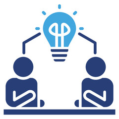 Poster - Brainstorming Two Color Icon