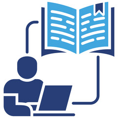 Poster - Virtual Class Two Color Icon