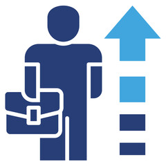 Poster - Employee Growth Two Color Icon