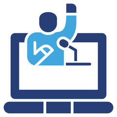Poster - Online Seminar Two Color Icon