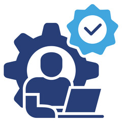 Poster - Work Quality  Two Color Icon