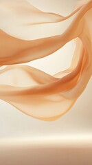 Poster - soft flowing fabric against a neutral background showcasing elegant texture and movement