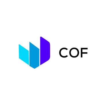 COF creative minimalist letter logo.