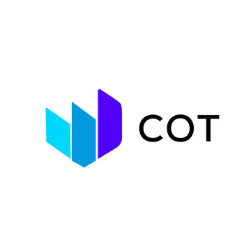 COT creative minimalist letter logo.