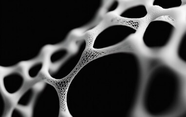 Poster - Abstract Grayscale Image of a Porous Network Structure