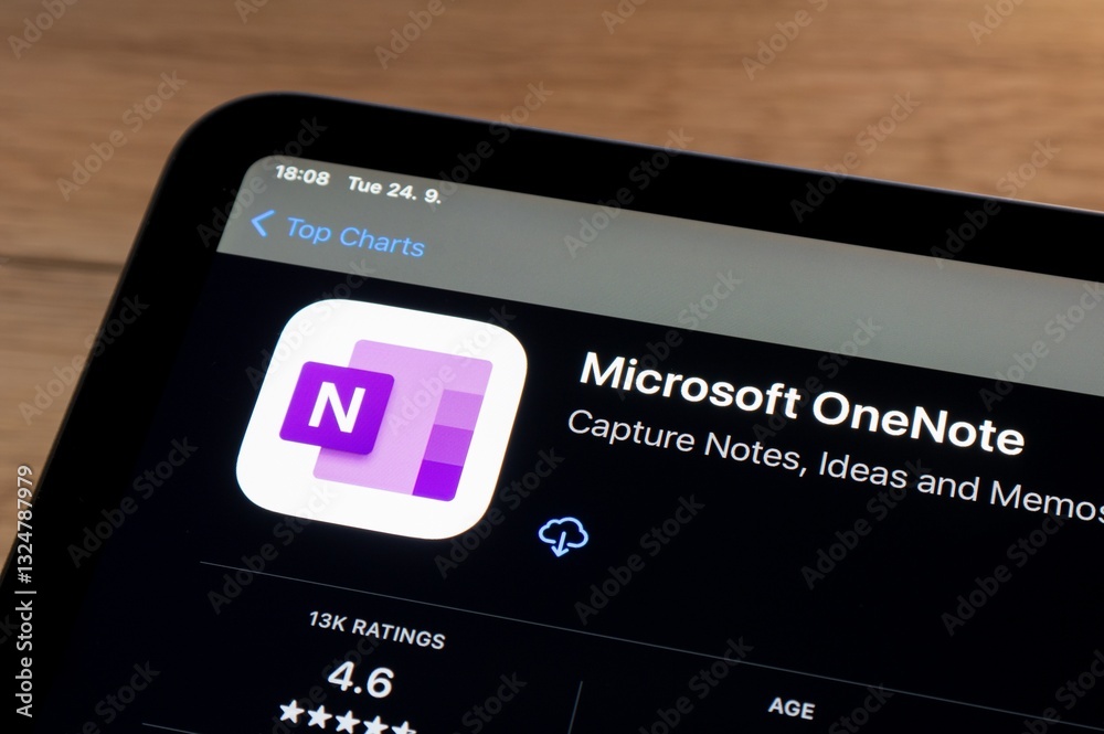 Apple app store with Microsoft OneNote note taking office mobile ...