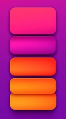 Poster - trendy colorful list template design with rounded elements on purple