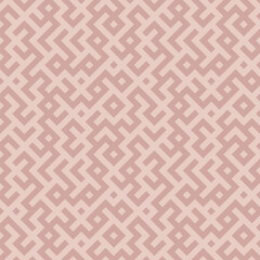Aufkleber - Simple Minimalist line Maze seamless Pattern. Geometric Labyrinth background in pastel colors. Great for wallpaper, cover, packaging, wrapping paper, textile print, interior design