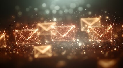 Abstract email message graphic, digital communication, network, connection, technology