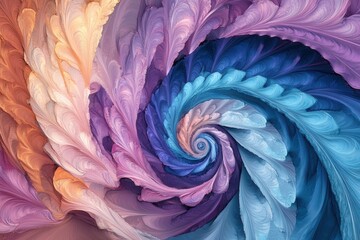 Leinwandbilder - Vibrant abstract swirl design showcasing colorful patterns and dynamic balance in a modern artistic composition
