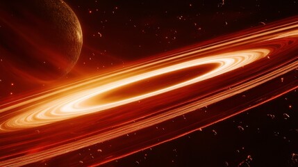 Wall Mural - Breathtaking Universe View with Dynamic Lines and Light