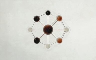 Poster - Interconnected Spheres Abstract Geometric Pattern