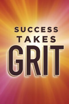Success Takes Grit Typography and Colorful Background Motivational Quote T-shirt Design Illustration