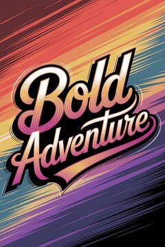 Be bold Typography and Colorful Background Motivational Quote T-shirt Design Illustration
