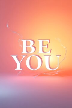 Be you Typography and Colorful Background Motivational Quote T-shirt Design Illustration