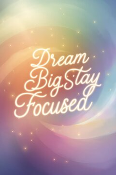 Dream Big, Stay Focused Typography and Colorful Background Motivational Quote T-shirt Design Illustration
