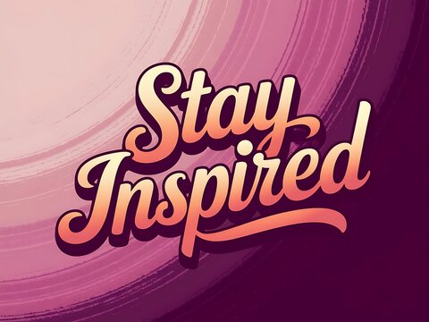 Stay inspired Typography and Colorful Background Motivational Quote T-shirt Design Illustration