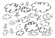 © dule964 - Doodle symbols and icons, hand draw black marker, isolated on white