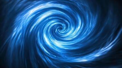 Poster - Abstract image of swirling blue energy against a dark background. Ideal for representing power, technology, magic, or futuristic and sci-fi themes.
