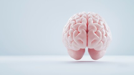 Poster - AI Driven Brain Research Concept Isolated On Light Background For Scientific Studies