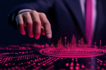 Poster - Digital Tax Processing Concept with Abstract Data Visualizations and Business Elements