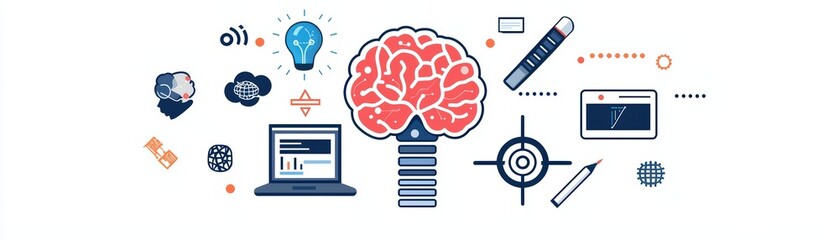 Poster - Futuristic Minimalist Concept Displaying Technological Advancements and Abstract Visualization