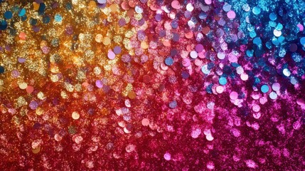 Leinwandbilder - Colorful glitter sparkles on a gradient background creating a vibrant and festive atmosphere for celebrations and parties