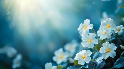 Wall Mural - beautiful primroses flowers