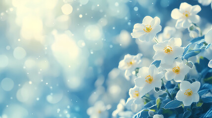 Wall Mural - beautiful primroses flowers