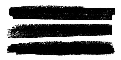 Poster - Artistic grungy creative brush stroke set. Vector texture long backgrounds collection. Abstract shapes.