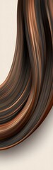 Poster - abstract swirl background with wavy bronze and black colored textures