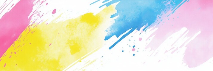 Leinwandbilder - Colorful splashes create a cheerful backdrop for creative expression in a vibrant setting