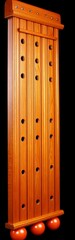 Aufkleber - Unique Wooden Rack with Spherical Supports for Organized Storage Solutions