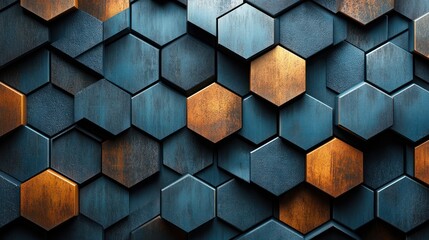 Poster - A mesmerizing pattern of pentagons and hexagons, mathematically perfect