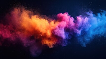Fototapete - A neon-inspired cosmic dust effect, futuristic art