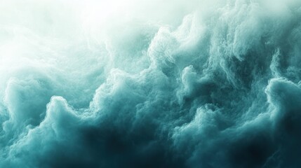 Fototapete - An ultra-clean, soft teal gradient with a futuristic touch