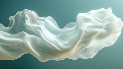 Fototapete - An ultra-smooth, flowing ripple effect in digital aesthetics