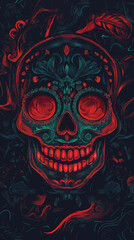  Vibrant Mexican Sugar Skull Art for Day of the Dead and Halloween Celebrations