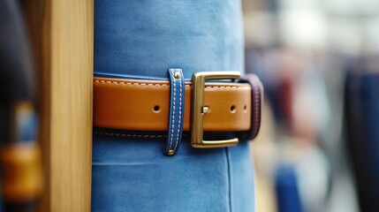 Wall Mural - Fashionable Belts with Vibrant Colors and Natural Background