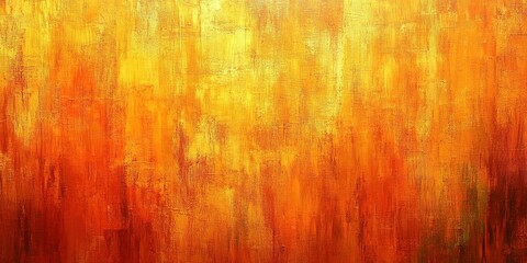 Poster - Vibrant abstract artwork showcasing warm hues of orange and yellow blending gracefully in an energetic composition
