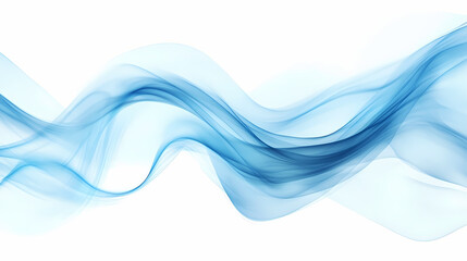 Wall Mural - Soft blue waves blending into a calming abstract pattern, gentle, peaceful. Hyperspectral Waves. Illustration