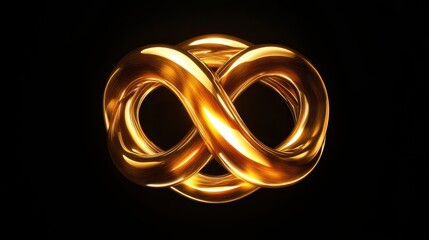 Poster - A shiny golden infinity symbol appears against a dark background